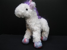 Melissa  Doug Misty Unicorn 10" White Purple Soft Plush Stuffed Animal Toy