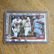 Topps 2024 Series 1 #144 NL Home Runs Leaders Ohtani Ozuna Schwarber Base