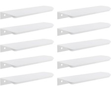 10 Pack Edge Finger Pulls For Cabinets, 200 mm, White