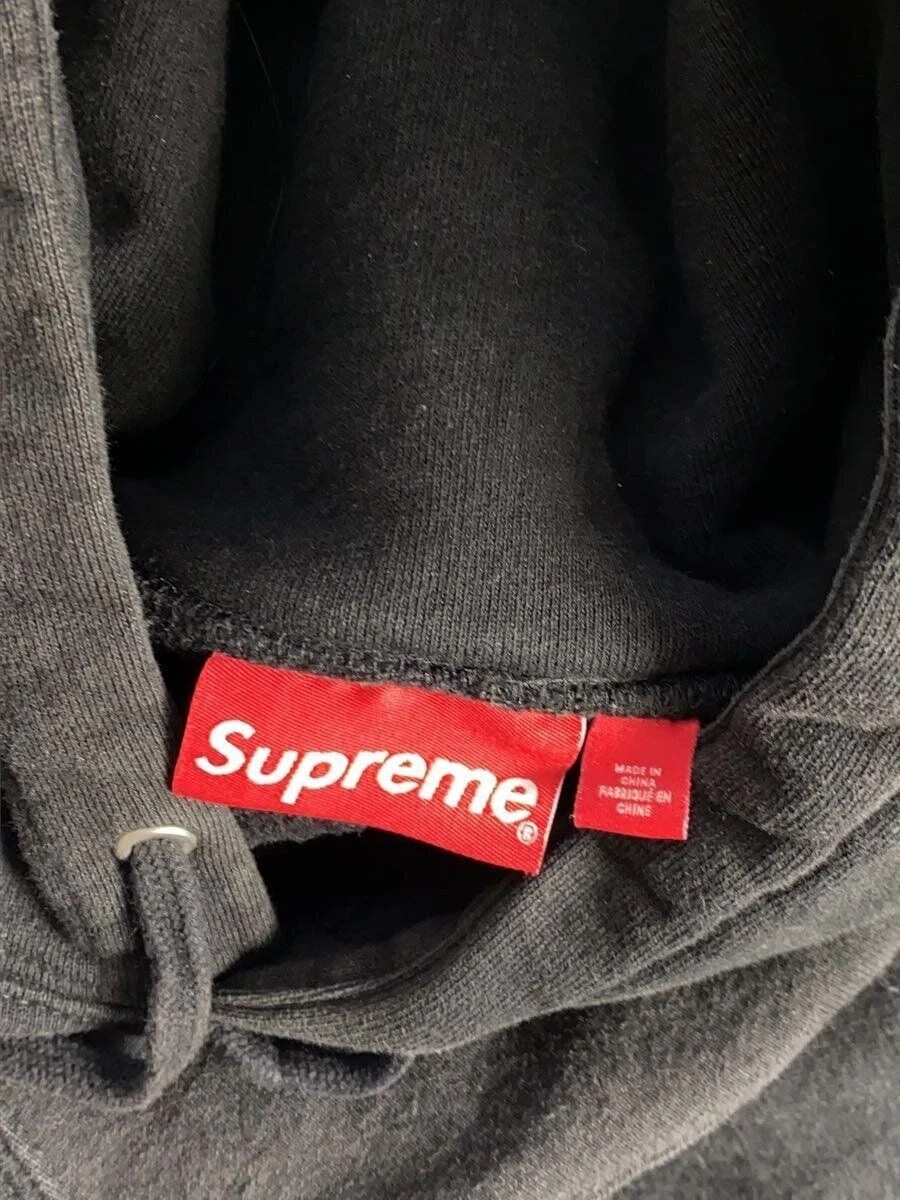 Felpa Supreme con cappuccio S cotone nero usata