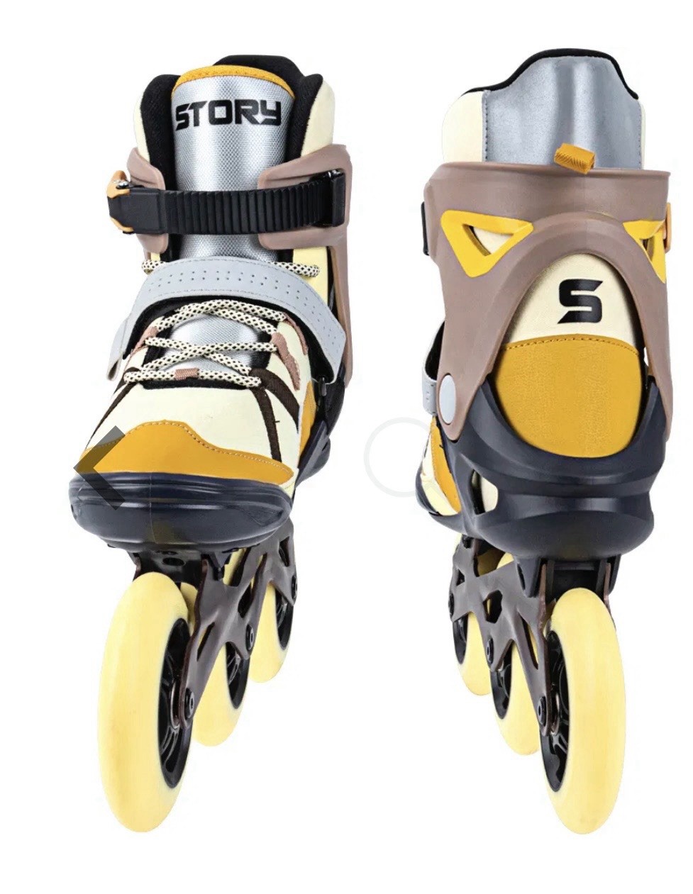 Story Space Roller Blades, Size: 9 (Men’s).  Color: Vanilla.  110m, 82A Wheels
