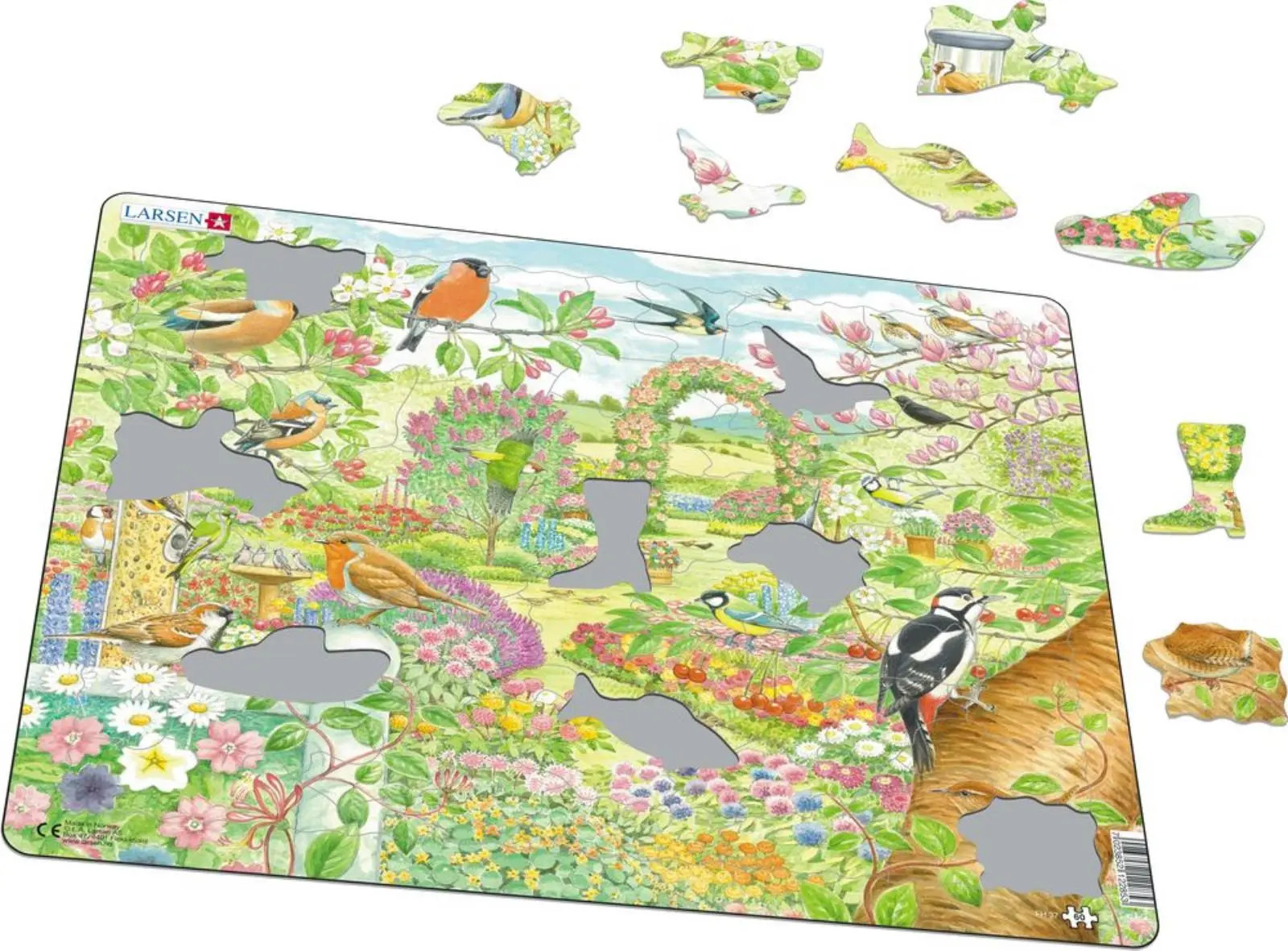 Puzzle - Vögel und Pflanzen im Garten | Puzzle | 2019 | Larsen - Bild 2