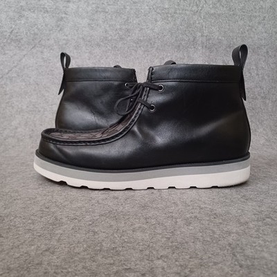 Coach Black Leather Chukka Boots Coach Chukka Boots Mens 12D Black Signature Jacquard Leather  main image 3