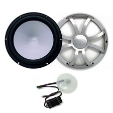 Wet Sounds REVO 8 FA S4-B 8" Black Subwoofer  8XS-SGRILL RGB LED Kit