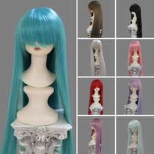 Long Straight Hair Soft Wigs for 1/3 1/4 1/6 1/8 1/12 BJD Dolls Hair 25 Colors