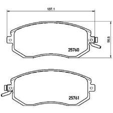 Satz Bremsbeläge Bremsklötze vorne für Subaru BRZ ZC6 ZD8 Forester SH | 23950