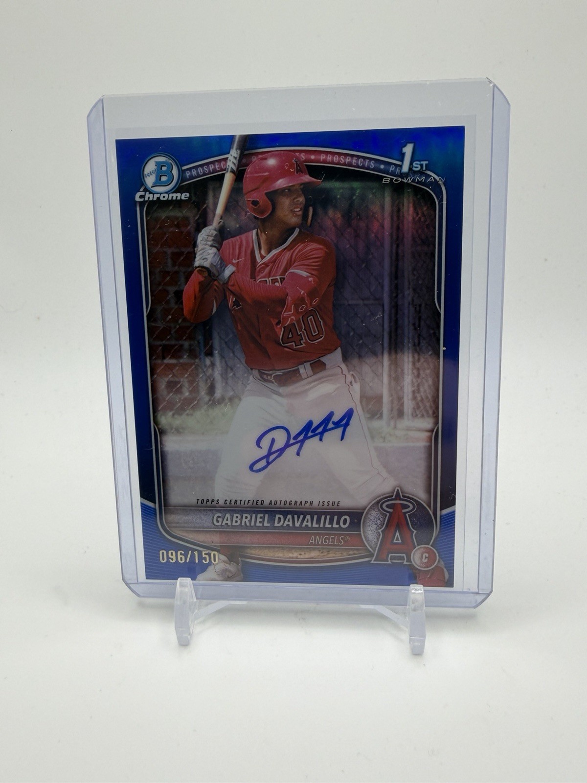 2025 Bowman Chrome Prospect Auto Gabriel Davalillo #CPA-GD Blue Refractor /150 