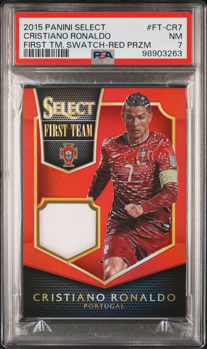 2015 Panini Select Cristiano Ronaldo - First Team Swatch Red /49 