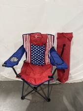 ARROWHEAD OUTDOOR PORTABLE FOLDING CAMPING QUAD CHAIR W/ 6-CAN COOLER, CUP  -