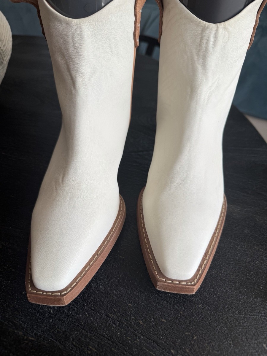 Free People We The Free Wesley Ankle Boots Bone Leather Women’s US 7.5 EU 37.5 View 2
