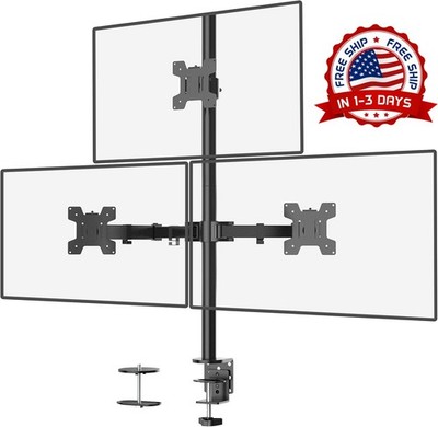 Soporte de escritorio para tres monitores compatible con 3 pantallas hasta 27''