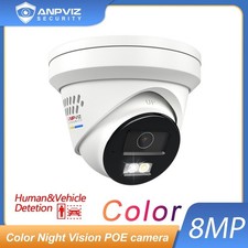 Anpviz 8MP IP PoE Security Camera Outdoor Color Night Vision 2 Way Audio IP67
