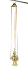 Polished Brass Hanging Incense Burner Embossed Cross Censer Without Bells 9 In — photo 7