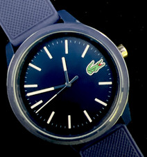 LACOSTE 12.12 Men  s 9.5  Watch Model 2010987 Navy Rubber Strap