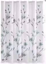 Madison Park Floral Print Burnout MP70-6421 72x72" White Aqua Shower Curtain