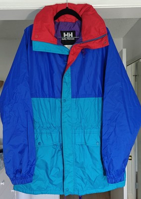 Helly Hansen Rain Coat Blue Unisex Size M Long Sleeve Sailing Yacht Ski Jacket 