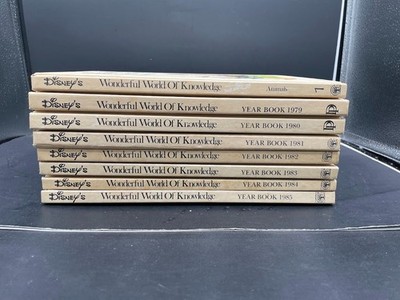 Lot of 8 Disney Knowledge Books 1979 - 1985 plus No 1 Animal Book Vintage READ
