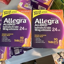 Allegra Relief Indoor/Outdoor 24 Hour   180 TABLETS   EXP . 03/2027 Free GIFT