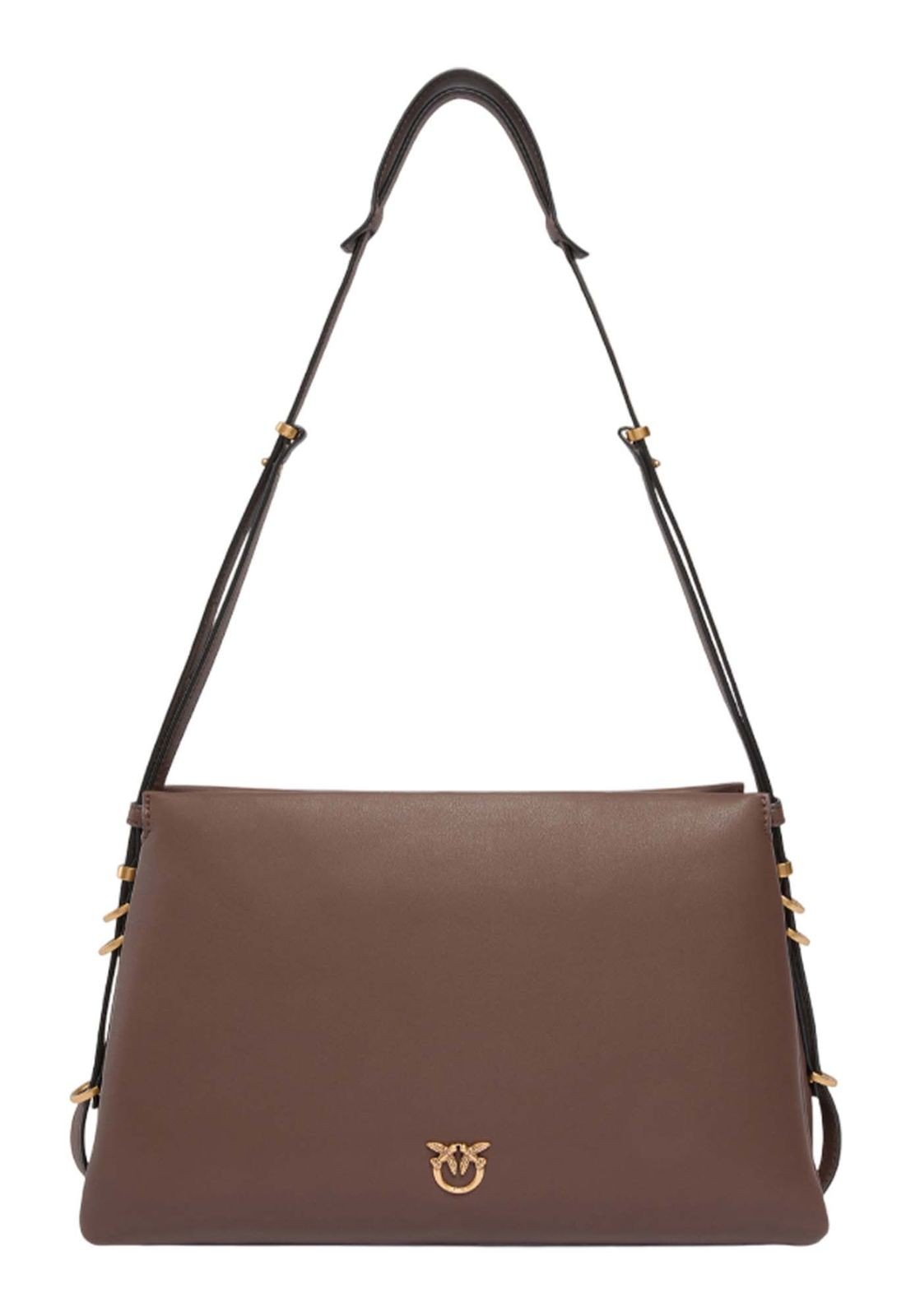 PINKO cross body bag Triplet Marrone Castano - Antique Gold