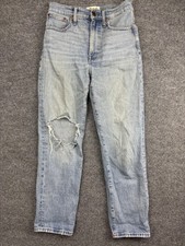 Madewell The Perfect Vintage Straight Jeans Womens 26 Distressed Denim Pants