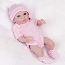 10" Reborn Baby Dolls Full Body Soft Vinyl Silicone Lifelike Newborn Girl Bath