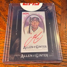 2017 Topps Allen & Ginter Francisco Lindor Framed Mini Auto 05/10 Red Ink MA-FL