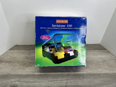 Kensington Invisions 100 Floppy Disk Storage Box  - Small Crack - See Pics