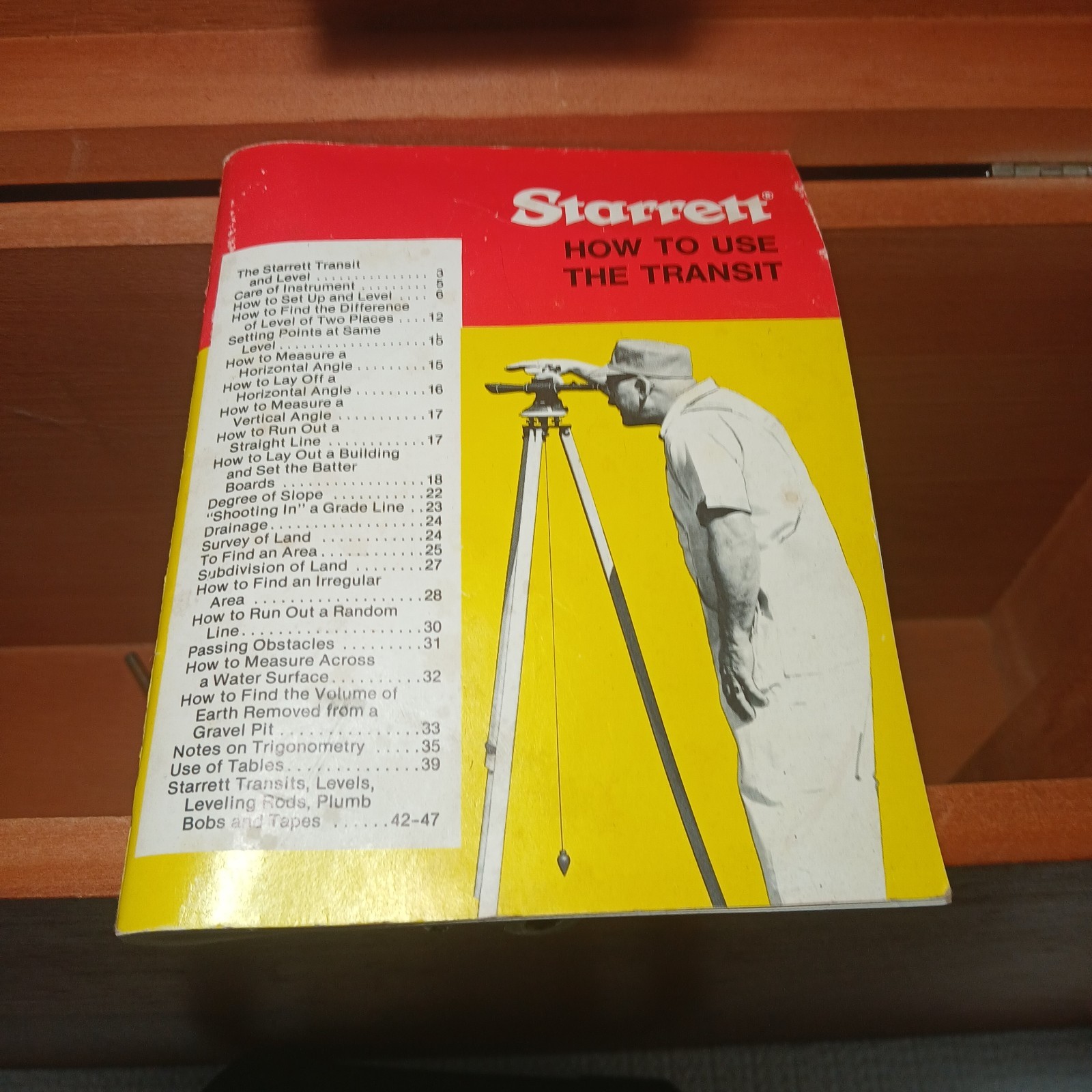 Vintage L.S. Starrett No. 99 Transit Tool Survey Scope with wooden carry case