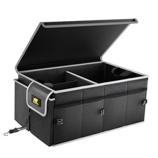Car Trunk Organizer - 65L Cationic Oxford Cloth Trunk Organizer with Lid for