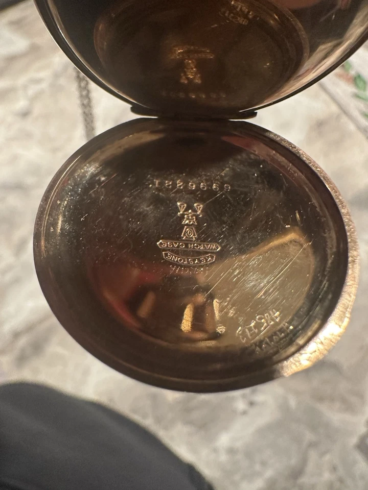 Vintage 14K Gold American Waltham Watch Company Pocketwatch P.S. Bartlett 1892 - Image 4 of 4