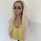 Ombre Blonde Lace Frontal Wigs Long Straight Heat Resistant Synthetic Hair — photo 3