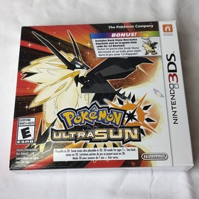 Pokemon Ultra Sun Big Box Bundle w/ Dusk Mane Necrozma Keychain Nintendo 3DS CIB