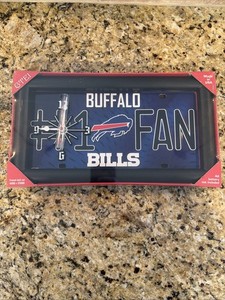 Buffalo Bills NFL # 1 Fan Quartz License Plate Clock