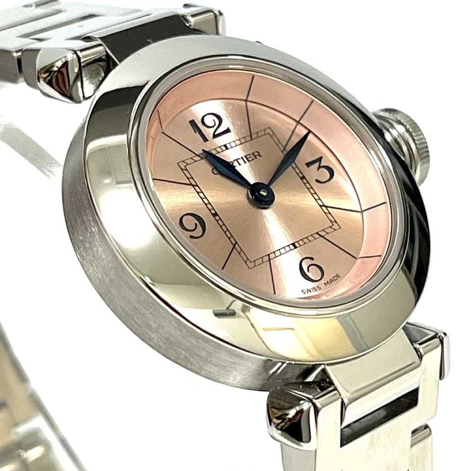 Reloj Cartier Miss Pasha de cuarzo para dama esfera rosa acero inoxidable 27 mm Foto 3 de 4