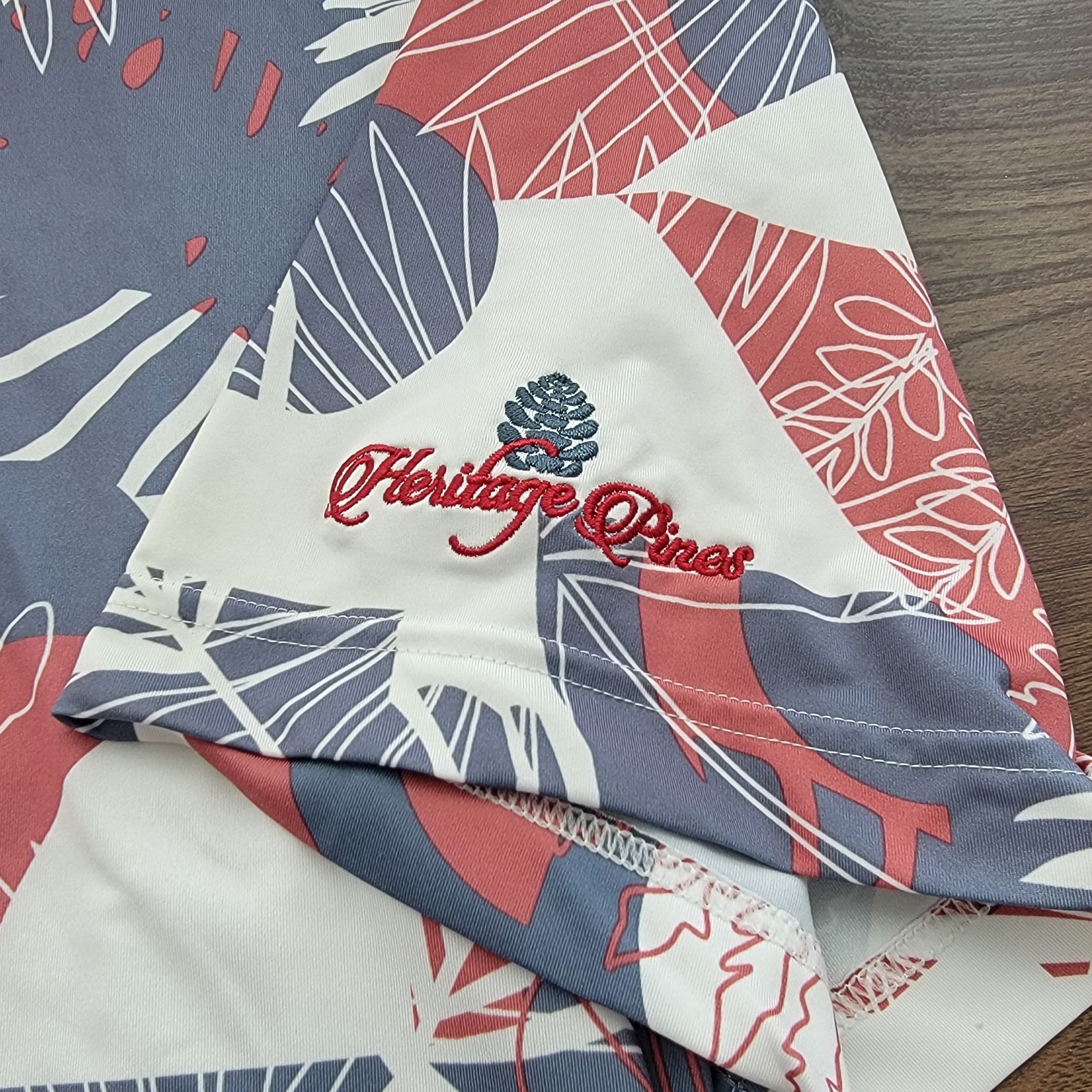 Puma Golf Multi Color Geo Golf Polo Short Sleeve Shirt Heritage Pines Mens XL thumbnail 6