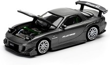 Pop Race 1:64 Mazda RX7 RE-Amemiya Widebody Gun Metal PR640255