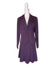 Regina 2 piece plumb color skirt suit women’s size large made in USA