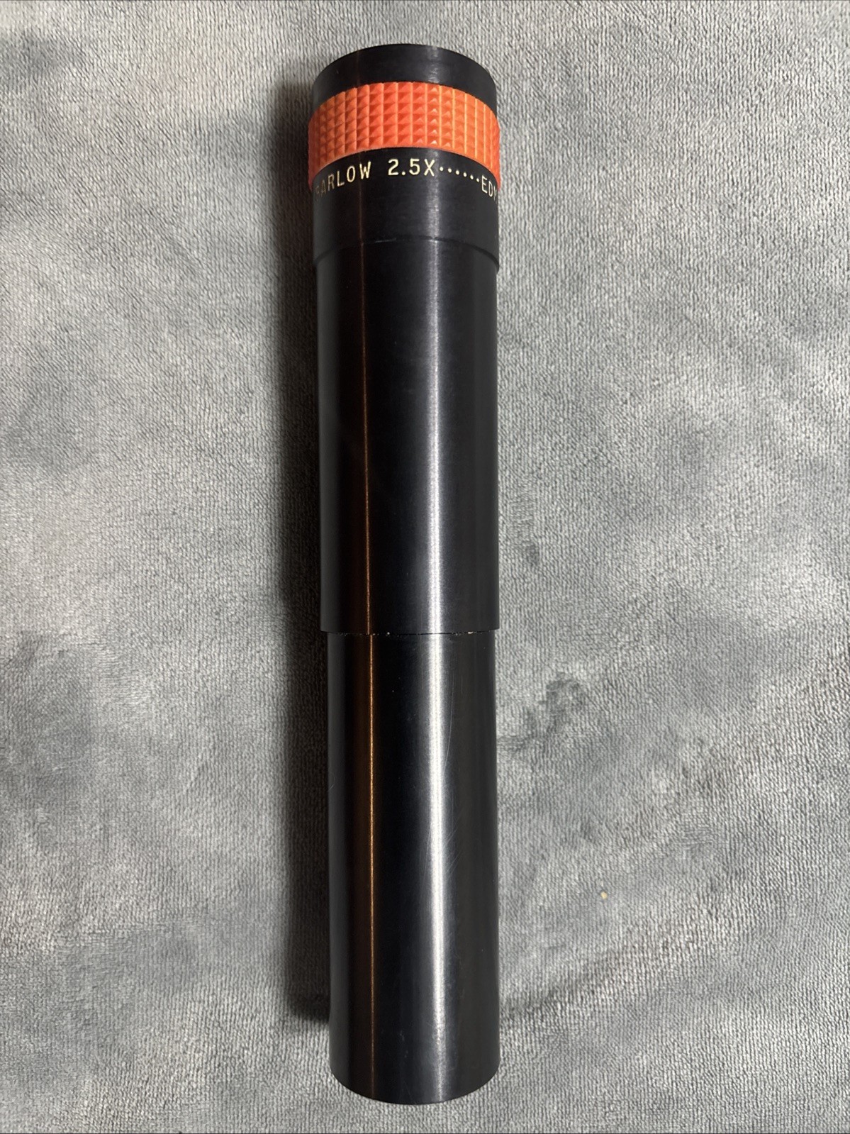 vintage Edmund Optics RKE telescope eyepieces and a Barlow lens, Original Case.