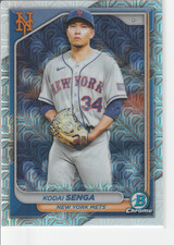 Kodai Senga 2024 Bowman Chrome #1 Mega Box Mojo Refractor New York Mets