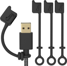 [4-Pack] USB Caps/Covers/Tether for USB a Cables with Dust Protection, Protects