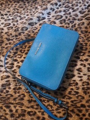 Michael Kors Jet Set Turquoise Lg Ew Crossbody