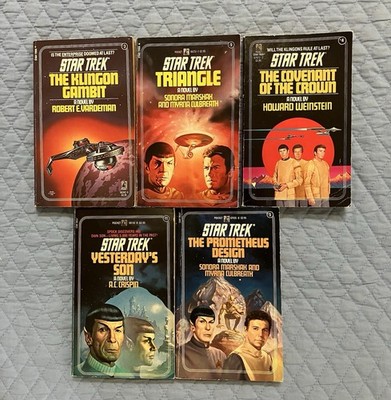 Lot 5 Star Trek 3,4,5,9,11 The Original Series Numbered POCKET Books 1981-1988