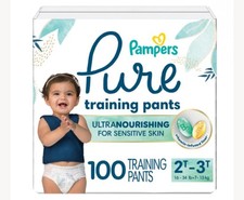 Pampers Pure Protection Training Underwear Size 2T-3T 100 Count Hypoallergenic