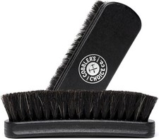 Premium Shoe Brush - Horsehair - Concaved Handle for Black