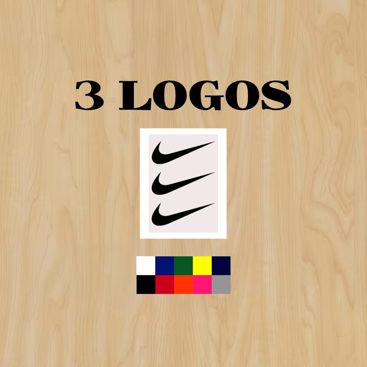 3 Nike 2" inch wide swoosh logo Heat Transfer Vinyl HTV Iron On