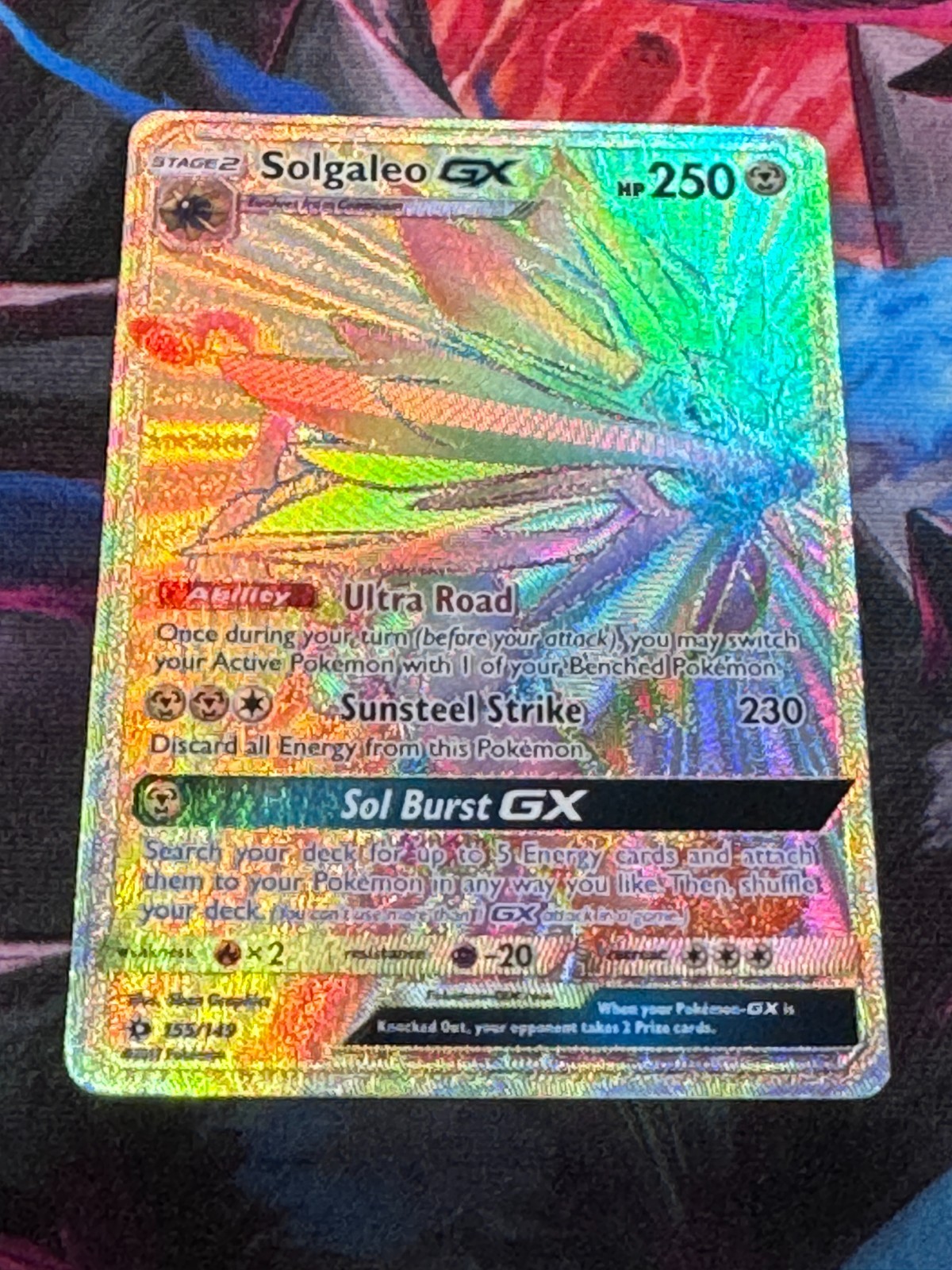 Solgaleo GX - 155/149 - Secret Rare - Sun & Moon Base - Pokemon TCG NM