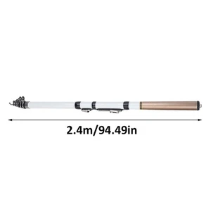 (2.4m)Portable Telescopic Fishing Rod Travel Spinning Fishing Pole Carbon F IDM