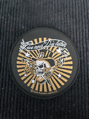 Alter Aufnäher * Patch   LIVE NOW / DIE LATER   *aus Sammlung*  