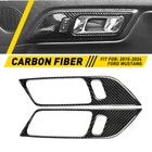 Real Carbon Fiber Interior Door Handle Trim Cover Fit for Ford Mustang 2015-24 Y