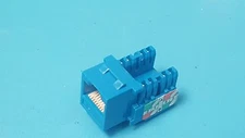 (11 pcs)Keystone Jack Cat5e, KJ5213, LOGICO, Blue Network Ethernet 110/Krone IDC